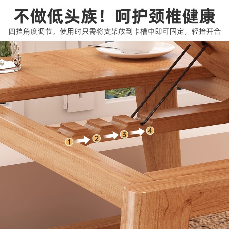 Mesa de cama pequeña tabla de madera sólida tabla de ventana plegable dormitorio de estudiantes tabla de estudio simple tabla de computadora portátil