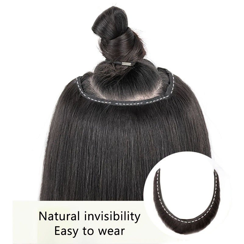 Peluca, cabello largo, extensión de cabello, cabello largo en capas en forma de V femenino, hebilla interior, peluca de fibra química de una pieza natural