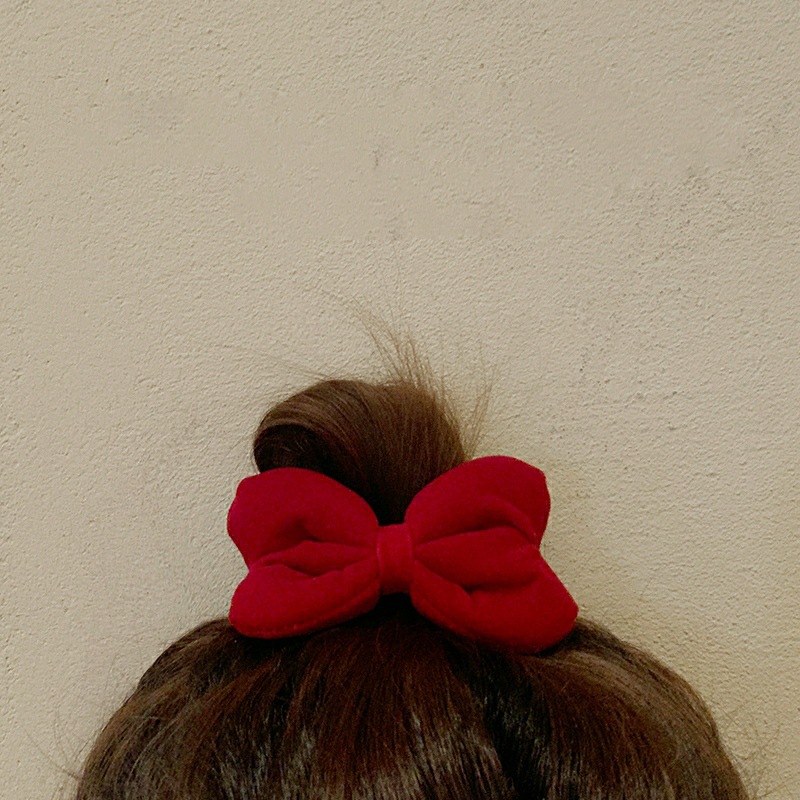 Children's Red Bow Hair Clip