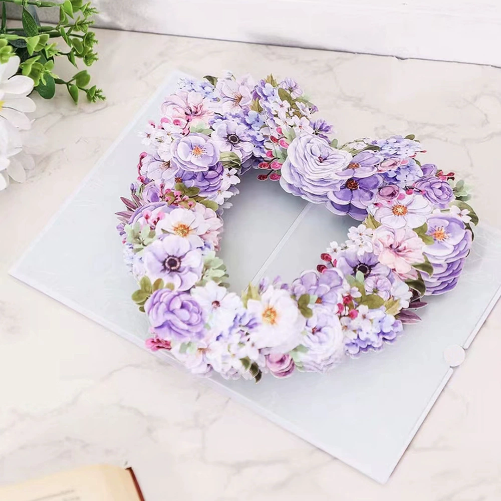 Трансграничные взрывные трехмерные поздравительные открытки для мамы поздравительные открытки на день рождения фиолетовые цветы кольца поздравительные открытки для пары 3D поздравительные открытки