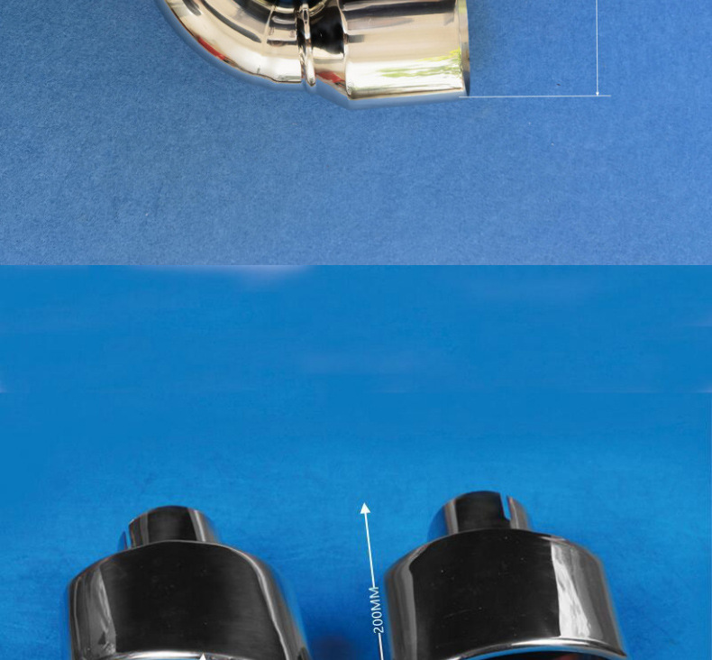 Stainless Steel Titanium-Plated Black Dual Exhaust Tailpipe Car Modification Exhaust Pipe Silencer Manufacturer Wholesale in Stock
