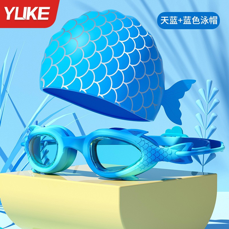 Gafas de natación antivaho para niños, lentes HD impermeables para entrenamiento de natación y buceo