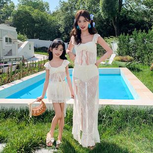 Swimsuit Family Mother-Daughter Fashion Family Wear 2025 New Split Kidsren's Girl Summer Seaside Vacation Swimsuit Women