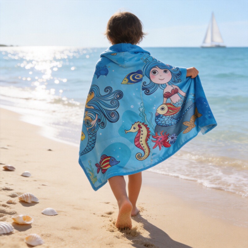 Children's Bath Towel Cloak Quick-Drying Double-Sided Velvet Household Absorbent and Warm Wearable Towel High-End Cartoon Printed Bathrobe Children's Bath Towel Cloak Quick-Drying Double-Sided Velvet Household Absorbent and Warm Wearable Towel High-End Cartoon Printed Bathrobe