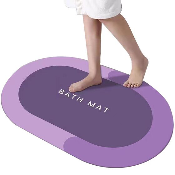 Cross-border Amazon Hot Sale Bathroom Anti-slip Mat Household Toilet Floor Mat Absorbent Dirty Resistant Mat Diatom Mud Foot Mat