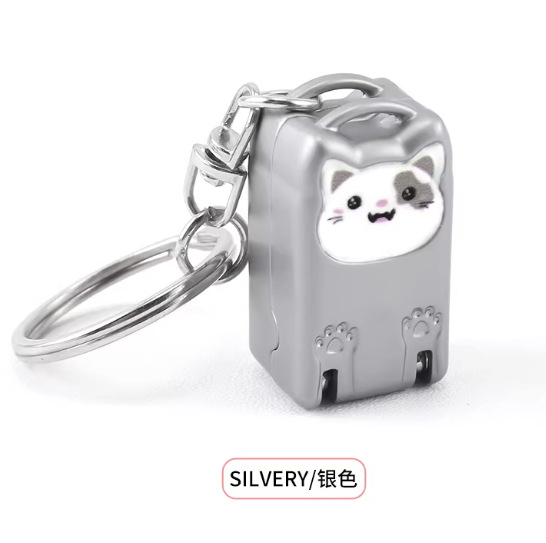 Acero inoxidable plegable mini pinza de uñas portátil único conjunto de cortador de uñas tijeras de uñas con llave colgante