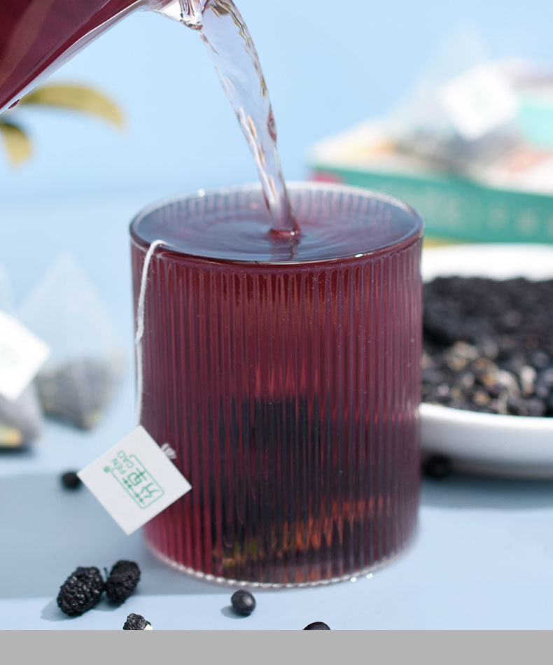 Five Black Wellness Tea 50 Pyramid Tea Bags Black Goji Mulberry Black Sesame Sugar Free 250g specifications