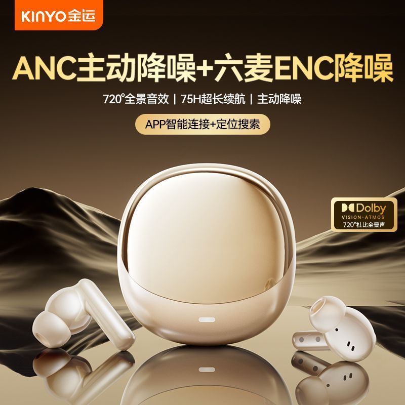 金運N5 Bluetoothイヤホン AIアクティブノイズキャンセリング 2025年新型 インイヤー型 深いノイズキャンセリング ワイヤレス翻訳イヤホン|undefined