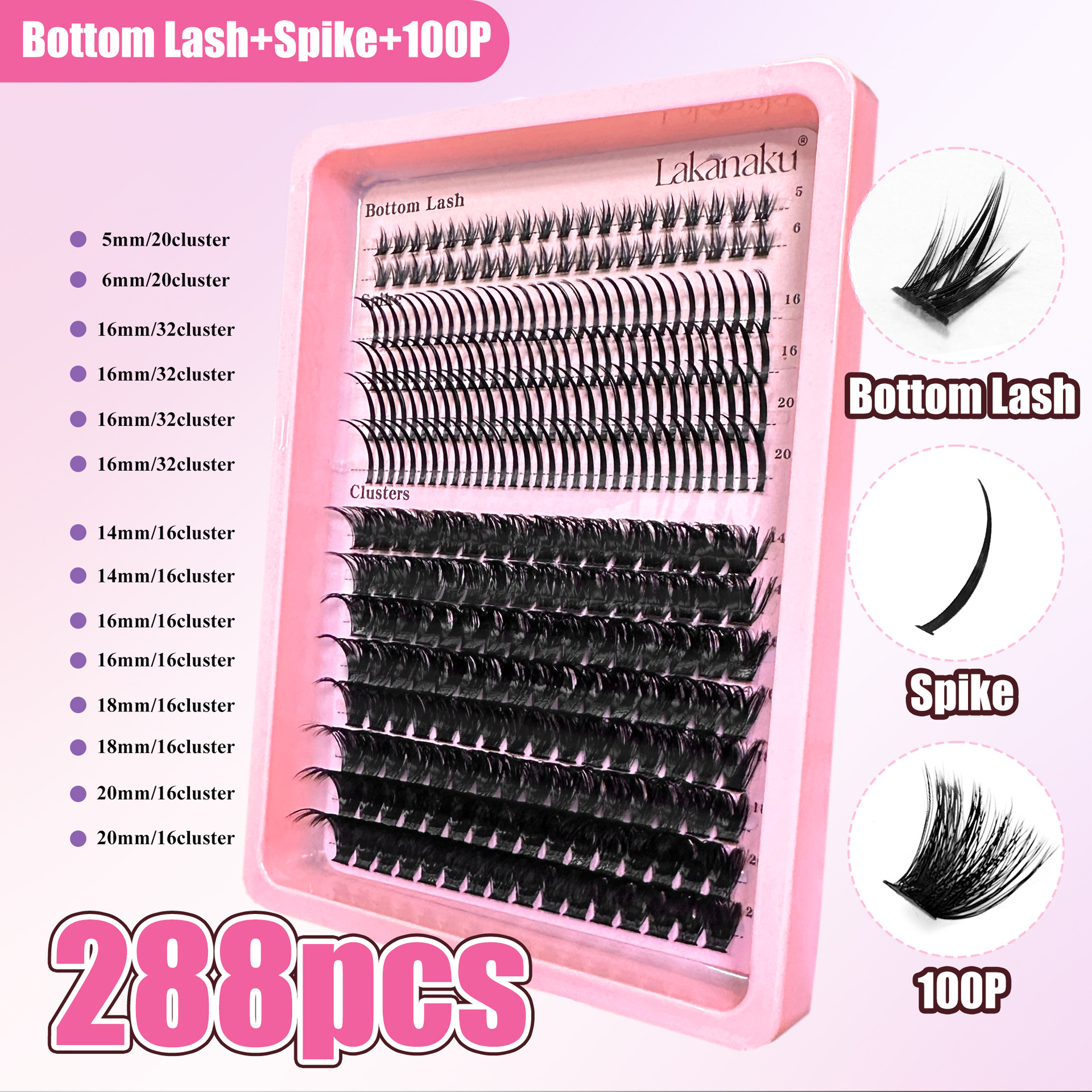 Spiky Lashes pestañas Fairy 30d Amazon Europa y Estados Unidos DIY segmento pequeño demonio pestañas postizas transfronterizas