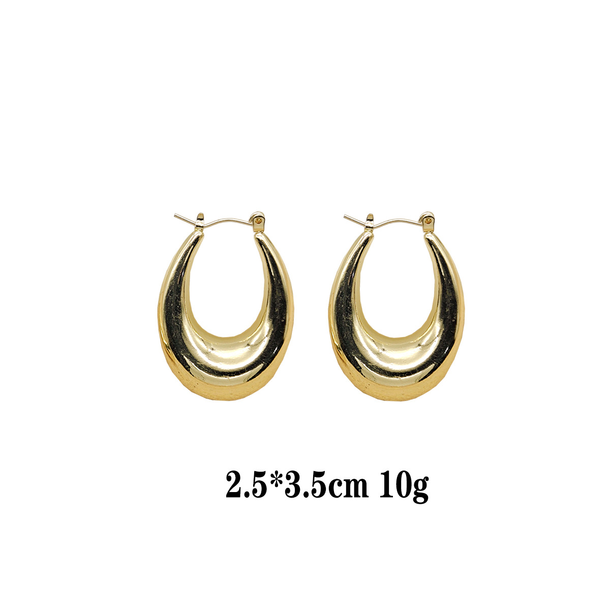 Pendientes de moda europeos y americanos Pendientes calientes Pendientes chapados en oro de lujo ligero Pendientes brillantes que no se desvanece Bola de oreja dorada transfronteriza image 10