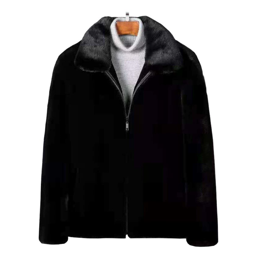 Оптовая продажа повседневная имитация норки утолщенные теплые мужские меховые куртки Haining кожаные куртки норковые шерстяные пальто мужская зимняя одежда