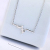 Small design necklace, short chain for key bag , universal pendant, accessory, simple and elegant design, silver 925 sample