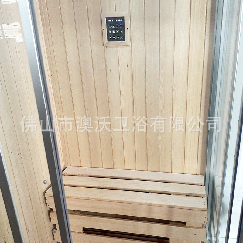 Abeto de hierro infrarrojo lejano onda de luz sala de ducha de hierro abeto Club sala de sauna en casa sala de vapor de sudor separación húmeda y seca integrada