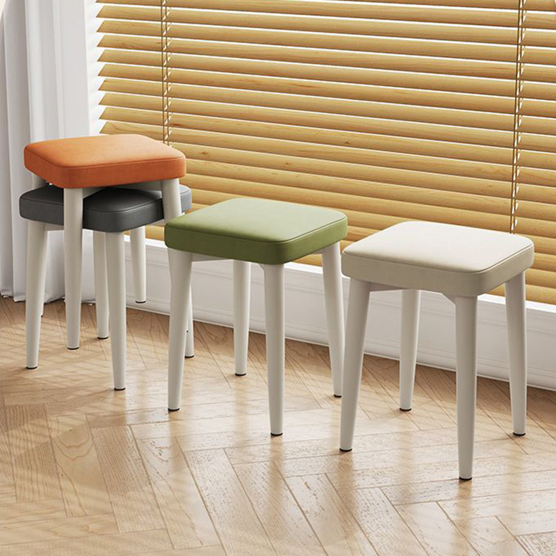 stool household, stackable benches, internet celebrity low stools, modern minimalist square stools, long sitting small chairs, living room, rentable rooms use