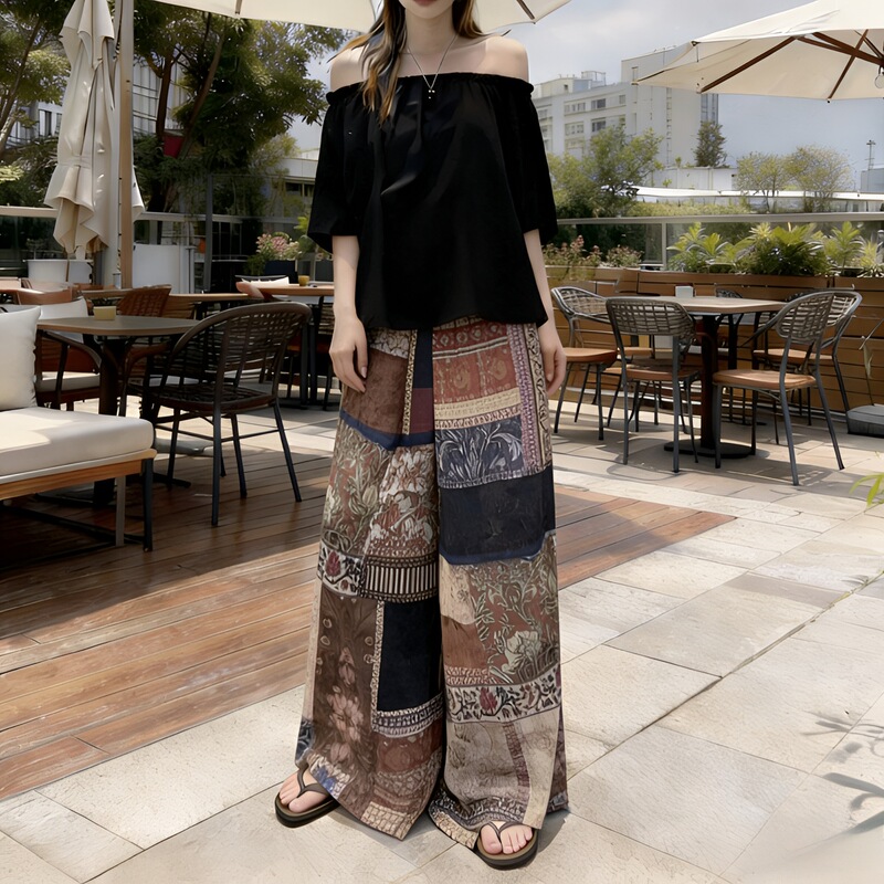 【Extra Large Cotton Skirt Pants】Loose Fit Casual Pants with Pockets, Versatile Rayon Pants, Slimming Effect, Plus Size for Women 【Extra Large Cotton Skirt Pants】Loose Fit Casual Pants with Pockets, Versatile Rayon Pants, Slimming Effect, Plus Size for Women