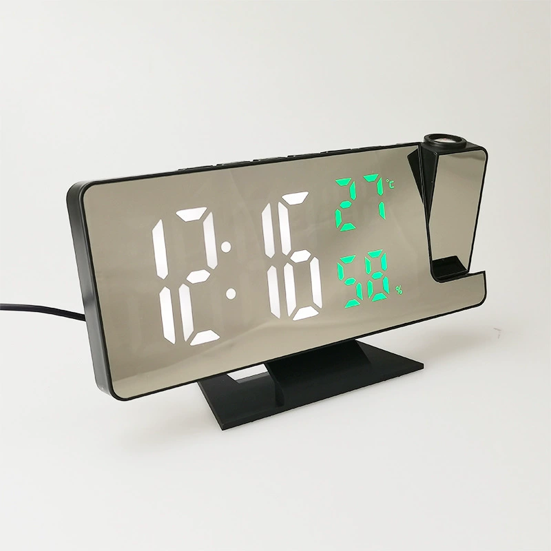 Корейский стиль температура и влажность светодиодные Многофункциональные цифровые часы студент творческий зеркало электронный проекционный будильник