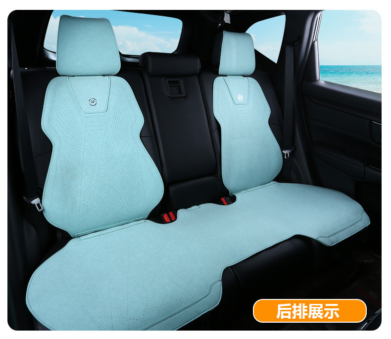 Versatile Car Seat Cushion Cover, Suitable for All Seasons, Made of Tech Fabric, with a Sleek Design, Light Luxury, Breathable, and Features a Suede Finish