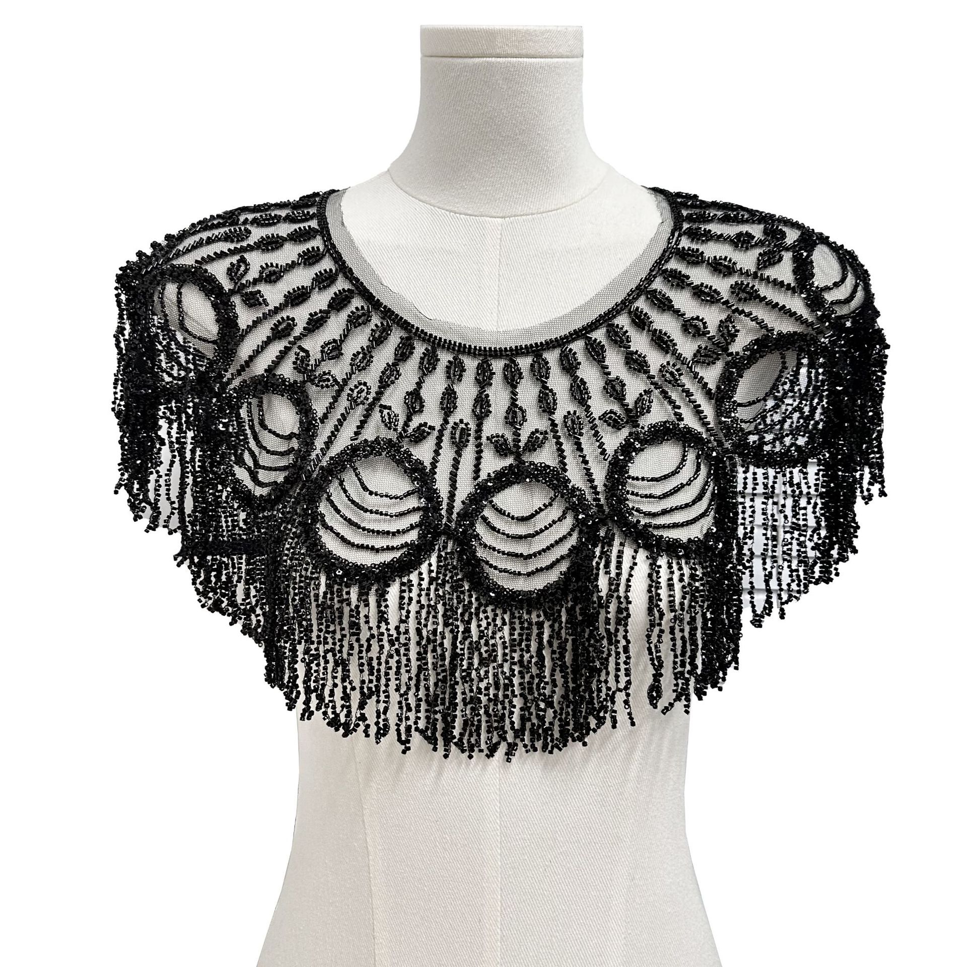 H8079 블랙 메쉬 블랙 비즈