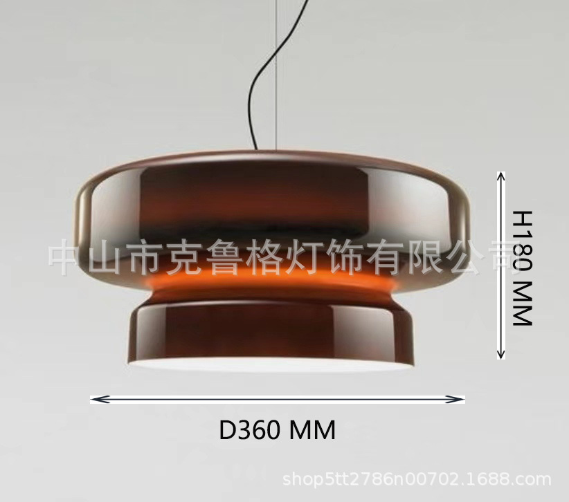 Lámpara colgante artística de vidrio estilo posmoderno