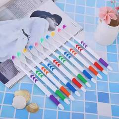 Small Moon Bamboo Charcoal Toothbrush Set of 10, Soft Bristles for Oral Cleaning, Household Toothbrush from Two-Yuan Store, Street Stall, Exhibition Gift