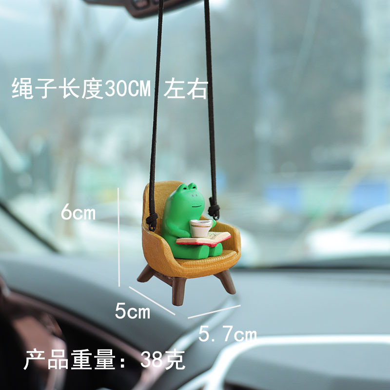 Cartoon frog sitting sofa cross-border car decoration interior pendant pendant car pendant decoration