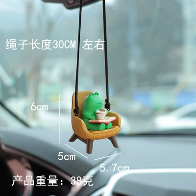 pendant pendant car pendant – Car hanging - sitting-chair-drinking-tea-reading-frog-car-pendant
