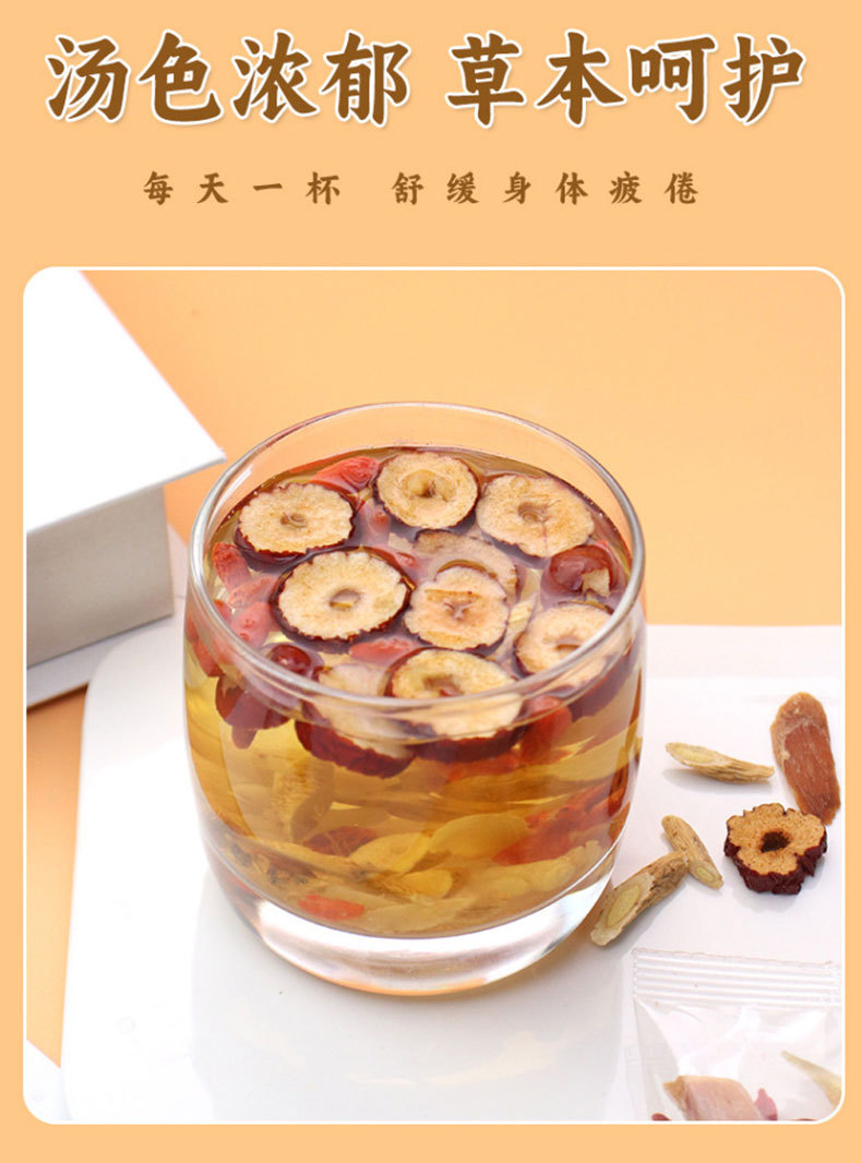 Red Ginseng & Ophiopogon Herbal Tea Blend (Hong Shen Mai Dong Yin) — Goji, Jujube & Astragalus Sachets quality and texture