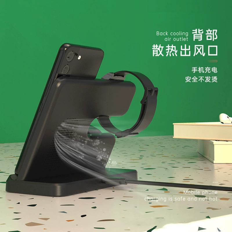 Беспроводное трёхвекторное складное зарядное устройство (совместимо с Samsung), подставка для телефона/часы/наушники, опция 24 шт.