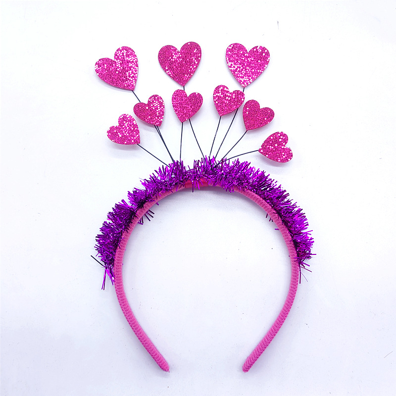 Valentine's Day Romantic Heart Shape Cloth Holiday Daily Headband display picture 4