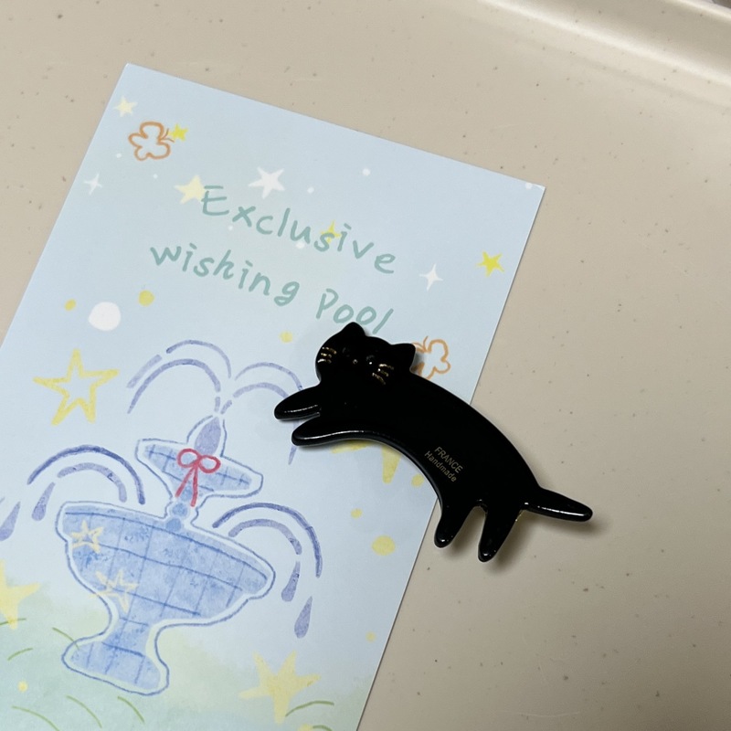 新款韩版短腿猫咪金标炫彩小猫百搭侧夹猫咪刘海发夹卡通猫猫边夹|undefined