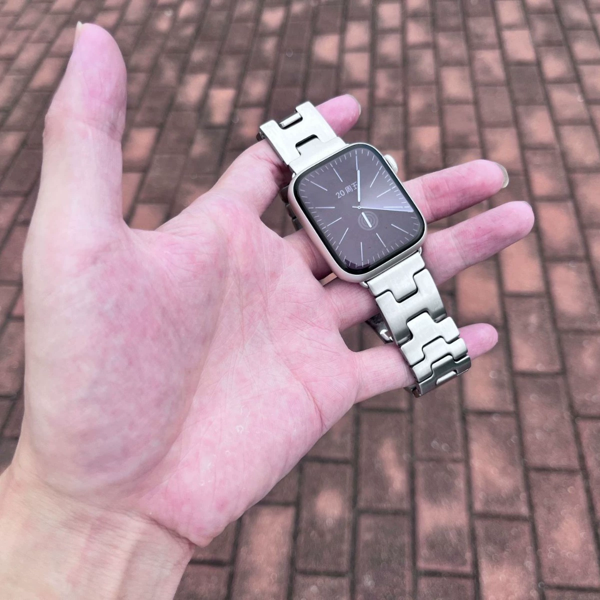 Подходит для Apple Watch с новым замком бабочка H-образной формы стальной ремень iWatch S10 ремешок