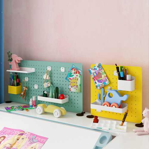Hole board accessories hooks nail-free shelf storage box desk shelf pen holder storage desk hanging hooks organization stand