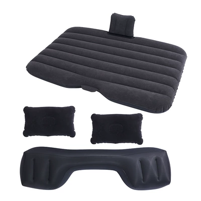 Cartoon Car Inflatable Bed Outdoor | Vehicle-mounted inflatable bed - straight-striped-flocking-black