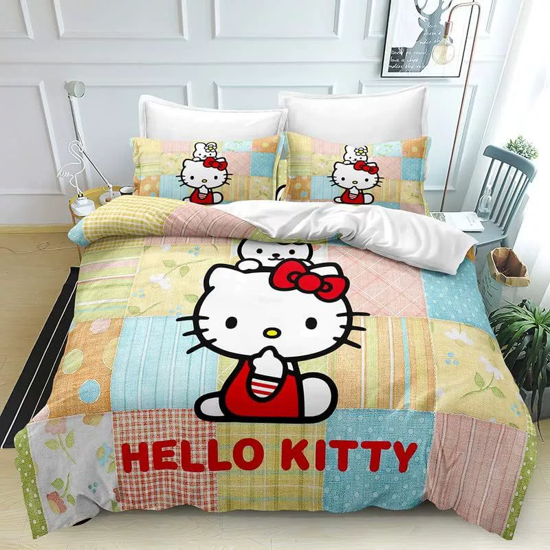 (Контрграничная торговля), Hello Kitty, мультяшный набор, наволочка, набор из 3 предметов, Amazon