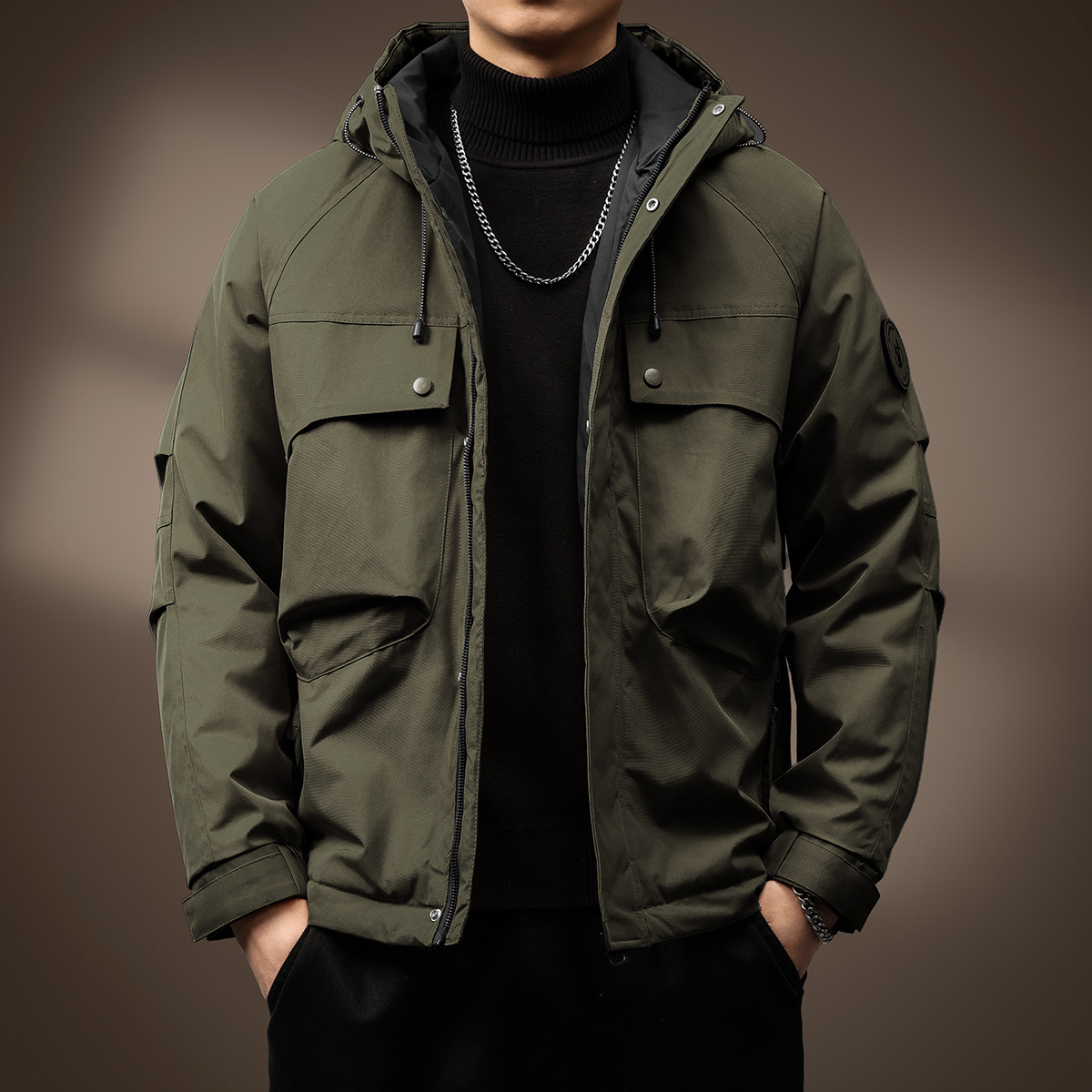 High-End American Retro Workwear Cotton Jacket for Men 2025 Autumn and Winter New Urban Outdoor Work Clothing Hiking Jacket for Men