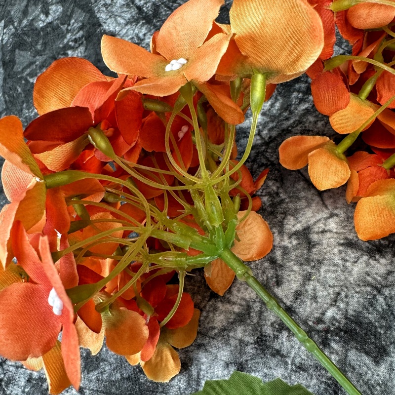 Mallorca artificial flor 5-cabeza hortensia hogar decoración de la boda de la flor de la pared arreglo paquete 5-tenedor hortensia grande tela de seda flor falsa