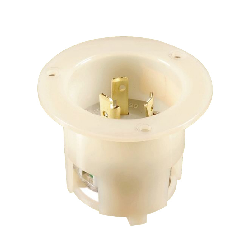 适用于美国电子设备NEMA L6-20插头法兰式公头大功率工业阻燃插头