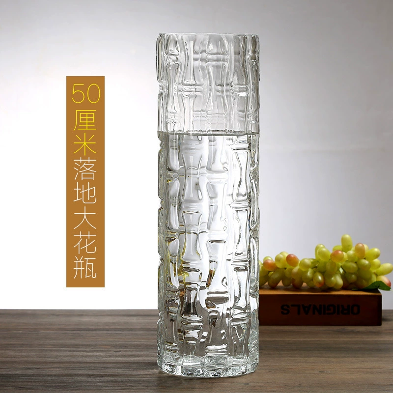Большой размер прозрачной стеклянной вазы для украшения гостиной цветочная композиция скандинавский цилиндр