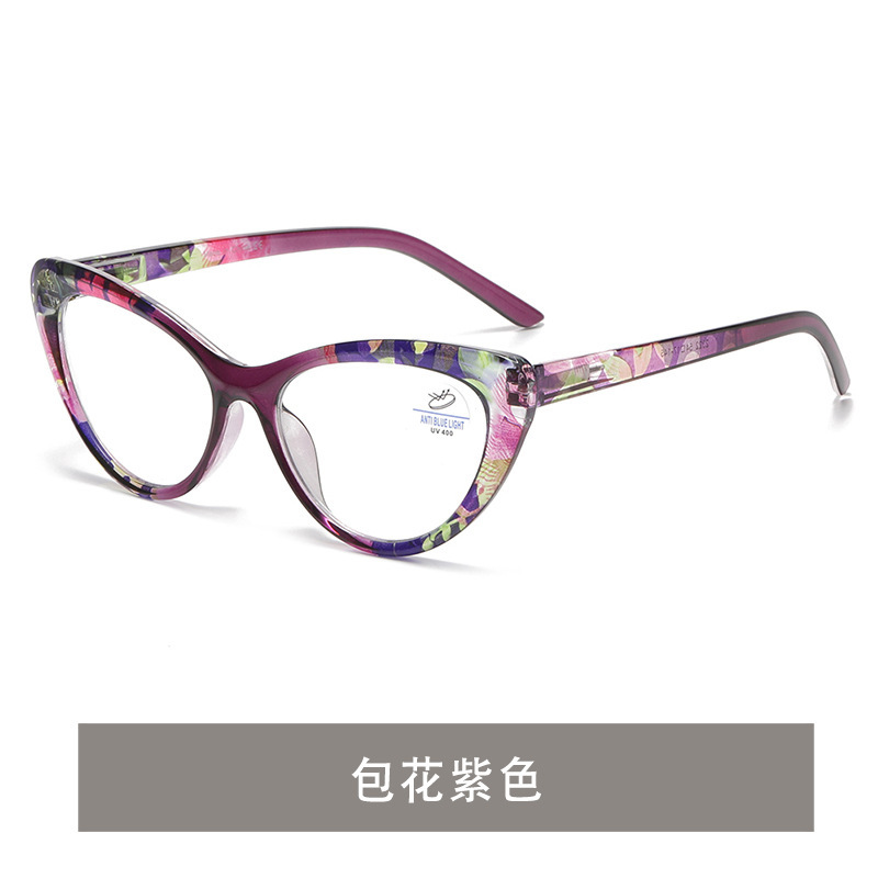 新款欧美时尚防蓝光老花镜 女大框跨境阅读镜 老人素颜小脸平光镜|undefined