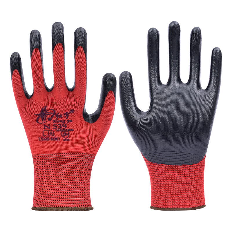 Xingyu Hongyu N529 guantes de protección laboral antideslizante, anti-desgaste, anti-corte, anti-agua, guantes de pegamento