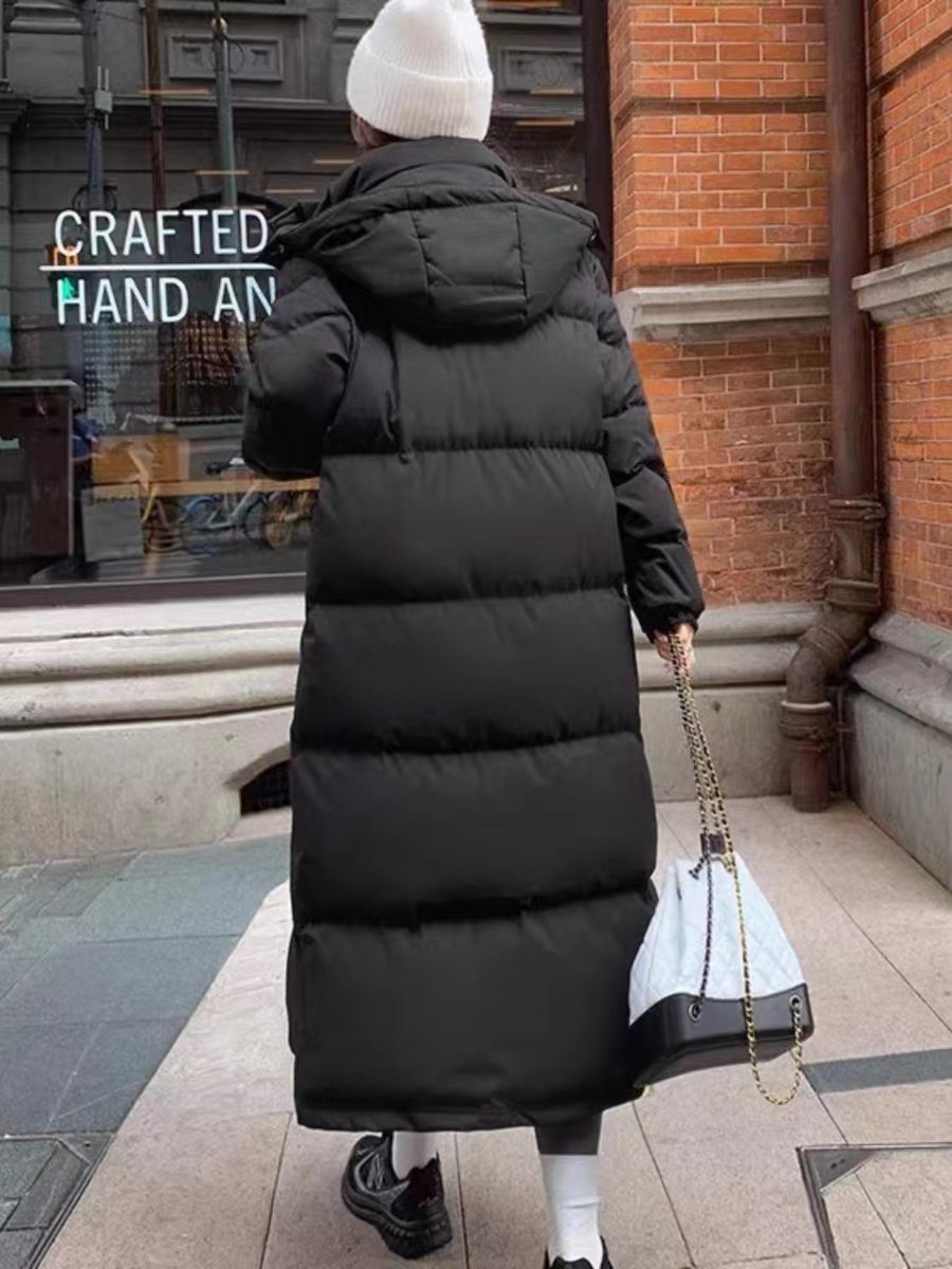 2023新型冬ダウン綿服女性韓国版の中長タイプの膝を越えてゆったりしたカップルの中劇綿服コート