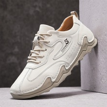 泉州鞋皮鞋男2025秋季跨境大码男鞋低帮新款厚底鞋男大码休闲鞋