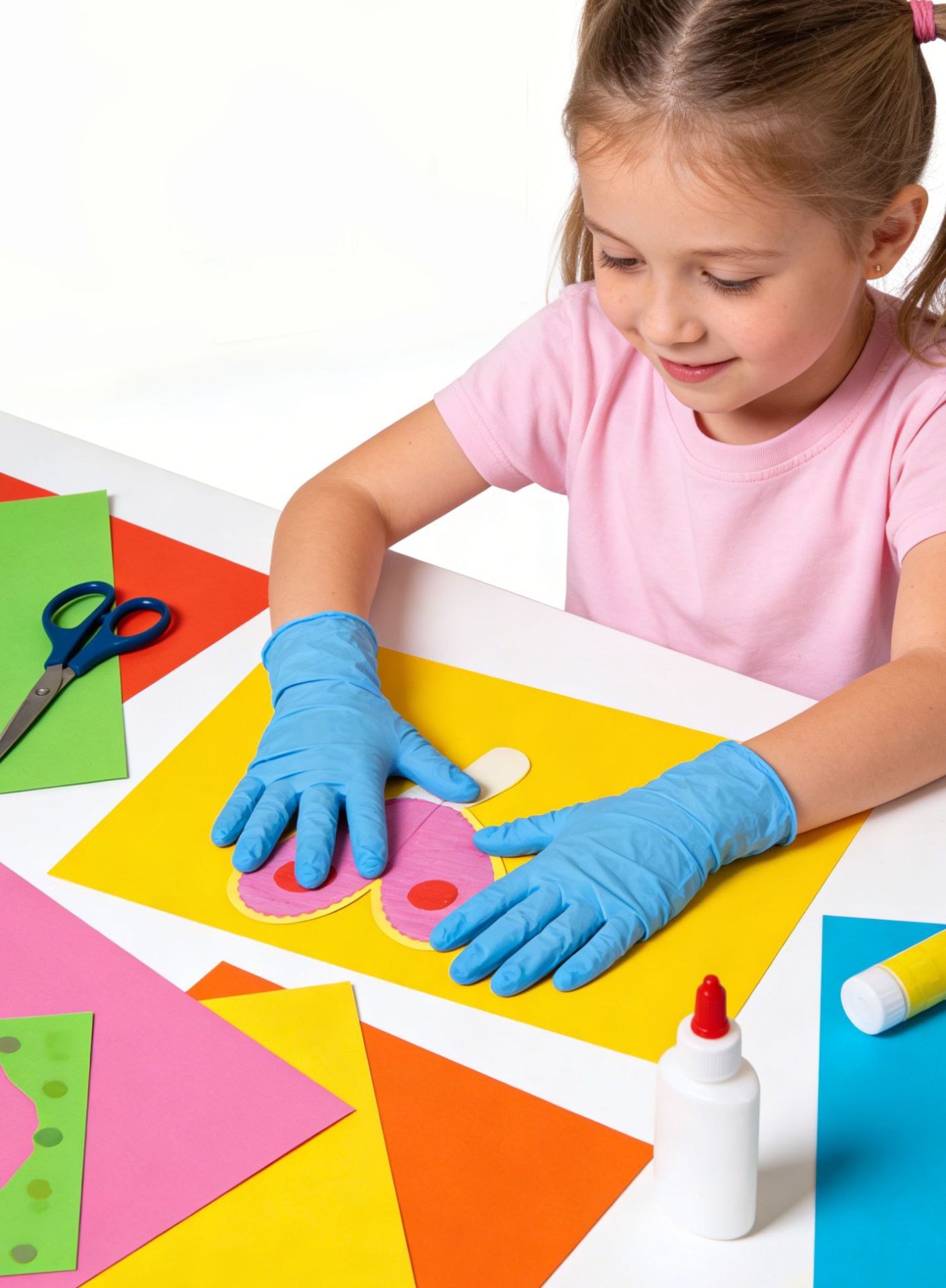 Kinder-Nitril-Einmalhandschuhe Größe XS, verstärkt, Lebensmittelqualität, gegen Verschmutzung, zum Zeichnen, Gärtnern, für Handwerk und Malerei