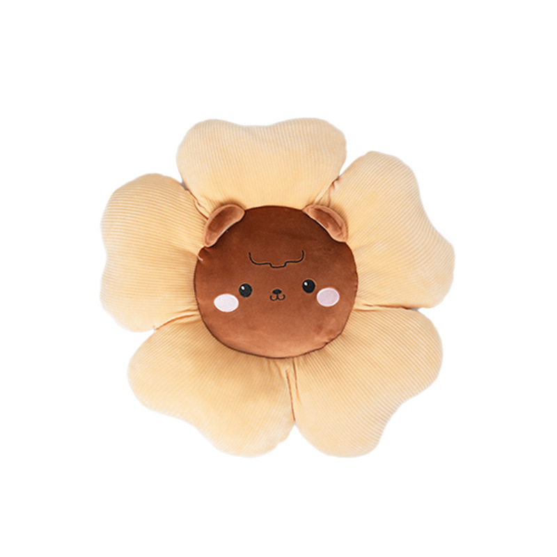 (2개) 봉제 가위 줄무늬 꽃 곰 토끼 자동차 허리 지원 귀여운 자동차 좌석 허리 패드 사계절 GM 베개