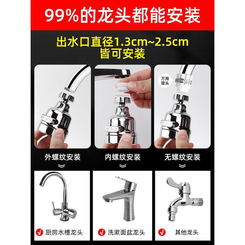 ◇ Kitchen Sink Faucet Splash-Proof Universal Extension Adapter with Pressure Boosting and Filtration