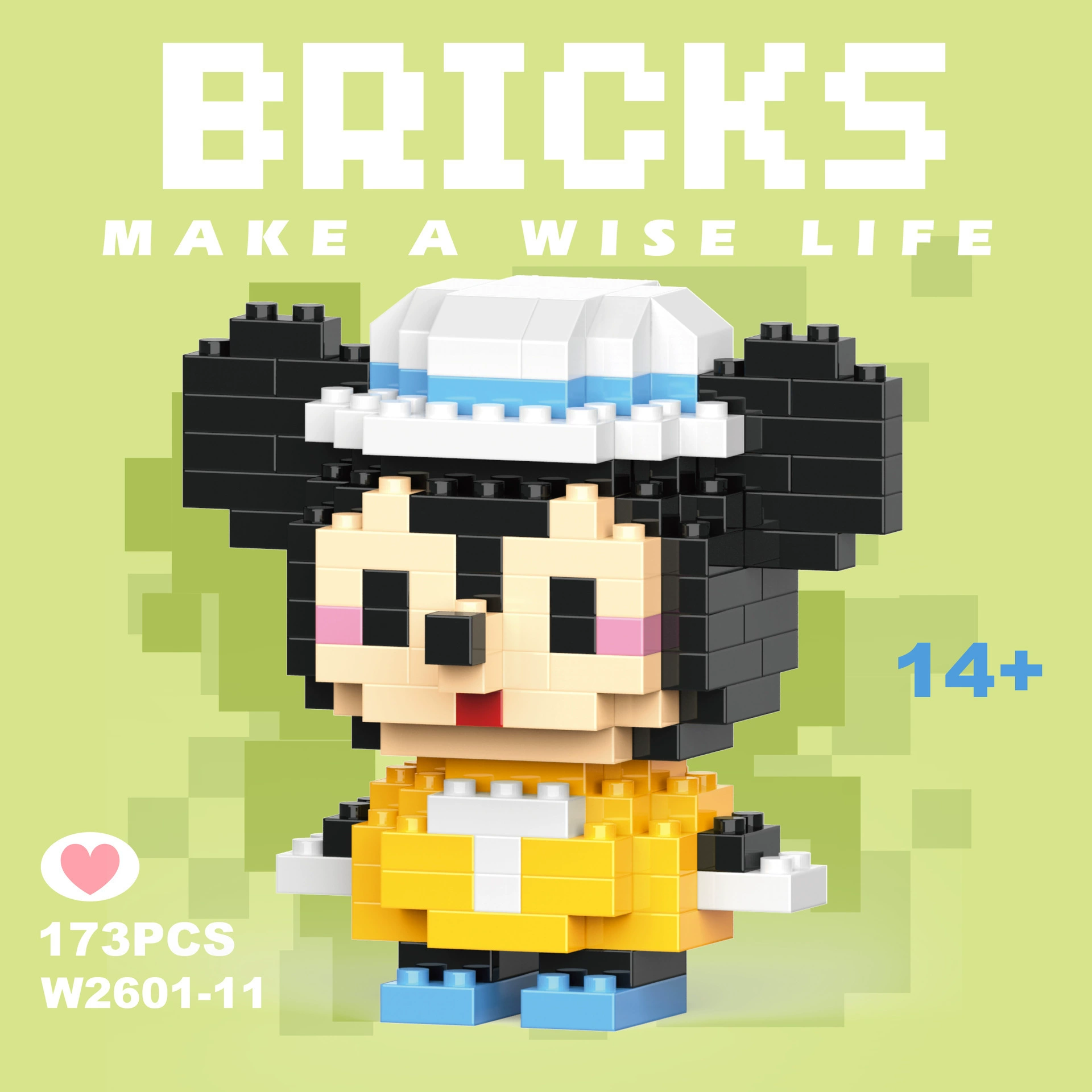 Cartoon toy, doll, school constructor, Birthday gift