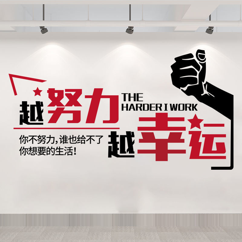 励志贴纸教室装饰布置班级文化墙贴企业公司自粘激励文字语录贴画|ms