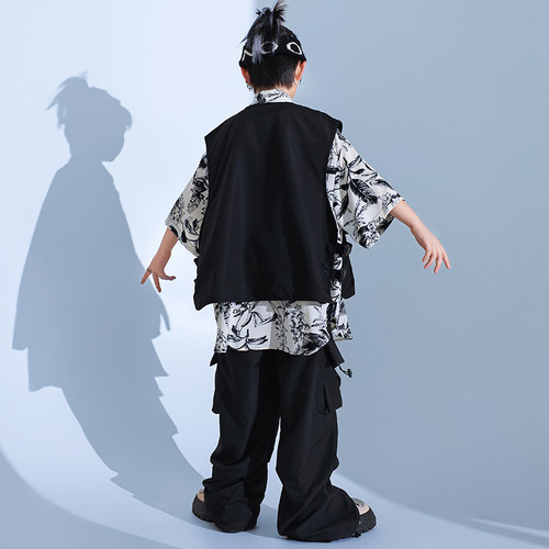 Girls' Jazz Dance Costume Cool Japanese Street Dance Performance Suit Set Children's Hip-Hop Hiphop Fashion Show Stage Trend