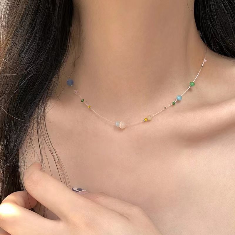 Small design cute necklace from pearl