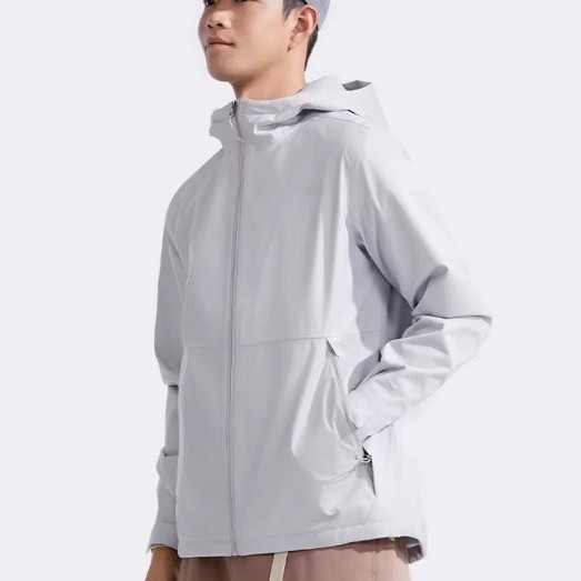 Cross-Border Jacket Men's Spring & Fall Thin Single-Layer Jacket Hooded Windbreaker Jacket Windproof and Waterproof Outdoor Mountaineering Clothing A4Ud